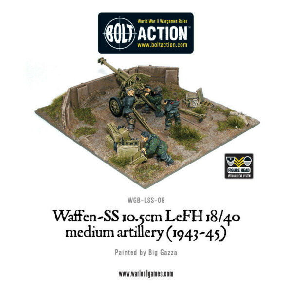 Bolt Action German Blitzkrieg leFH 18 10.5cm medium artiller metal Warlord Games 