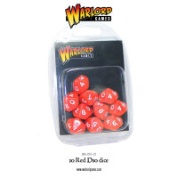 D10 Dice Pack - Red (x10)