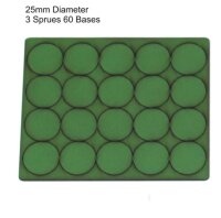 25mm Diameter Bases - Green (x60)