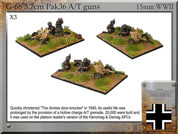 3.7cm PaK 36 Anti-tank Gun & Crew (x3)