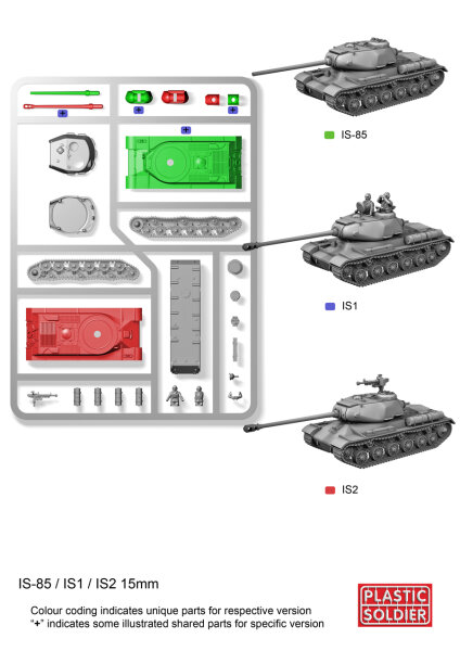 15mm Russian IS-2/IS-1/IS-85 Tank (x1)