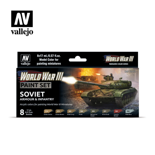 Vallejo: World War III Paint Set - WWIII Soviet Armour & Infantry