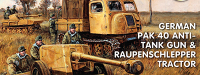 1/72 German PaK40 and Raupenschlepper Tractor (x1) (=3...