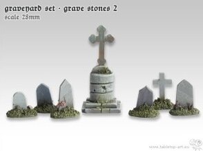 Friedhof Set - Grabsteine 2