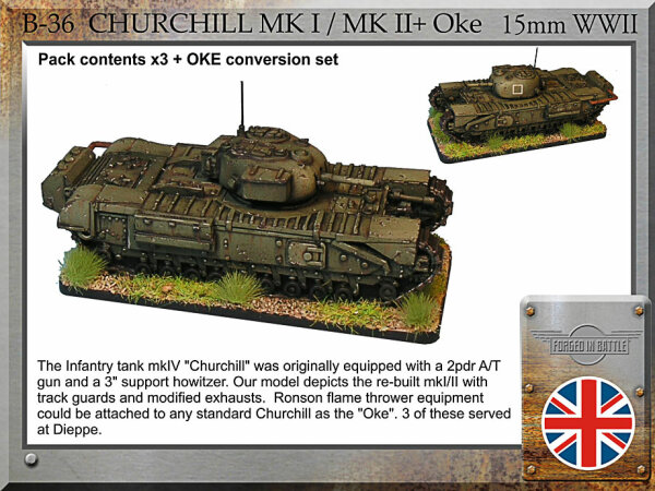Churchill MkI/MkII & Oke Conversion Set (x3)