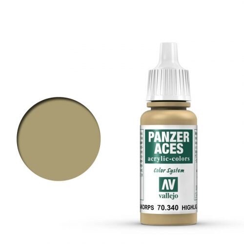 Peinture Highlight Afrikakorps Tank Crew Panzer Aces 70.340 (17 Ml) - Neuf, Pour Maquettes