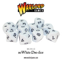 D10 Dice Pack - White (x10)