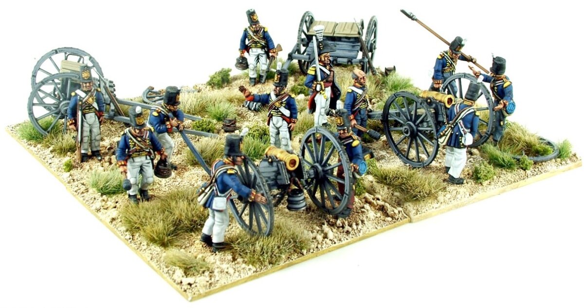 Figurines 28mm British Foot Artillery (Artillerie à Pied) - Guerres Napoléoniennes, Non Peintes