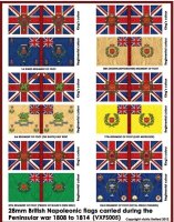 28mm British Napoleonic Flags carried during the...
