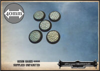 40mm West Wind Round Cobblestone Resin Bases (x5)