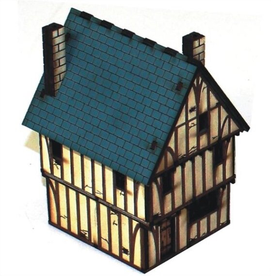 Team Yankee or FOW 15mm Scale  Post WW2 Old German Timber House MDF Kit 