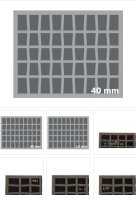 40mm Full-Size Schaumstoff - 45 konischen Fächern/Boden