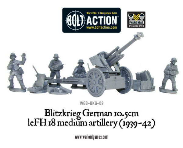 Blitzkrieg German leFH 18 10.5cm Howitzer (1939-42)