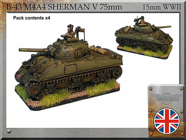 M4A4 Sherman V 75mm (x4)
