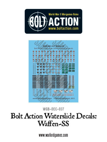 Bolt Action Waterslide Decals: Waffen-SS