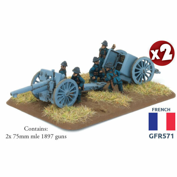 75mm mle 1897 Gun (x2)