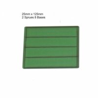 25mm x 125mm Bases - Green (x8)