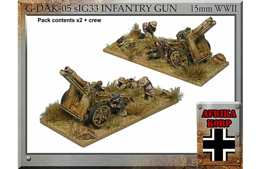 Afrika Korps sIG33, 15cm Infantry Guns & Crew (x2), 18,00