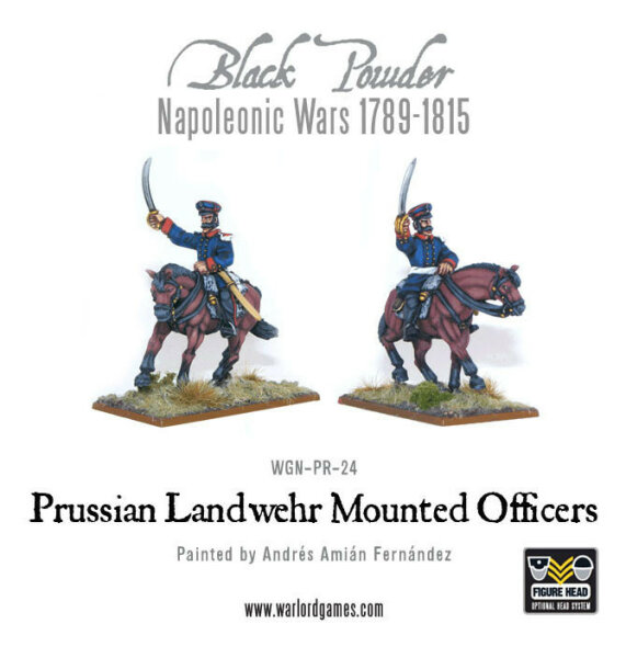 Napoleonic Wars: Prussian Landwehr Officer Mounted (x2)