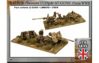 8th Army British 17/25pdr Guns & Limbers + Crew (x2)