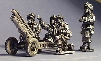 US Airborne 75mm Howitzer and Crew