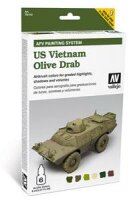 Vallejo Model Air: AFV US Vietnam Olive Drab Set