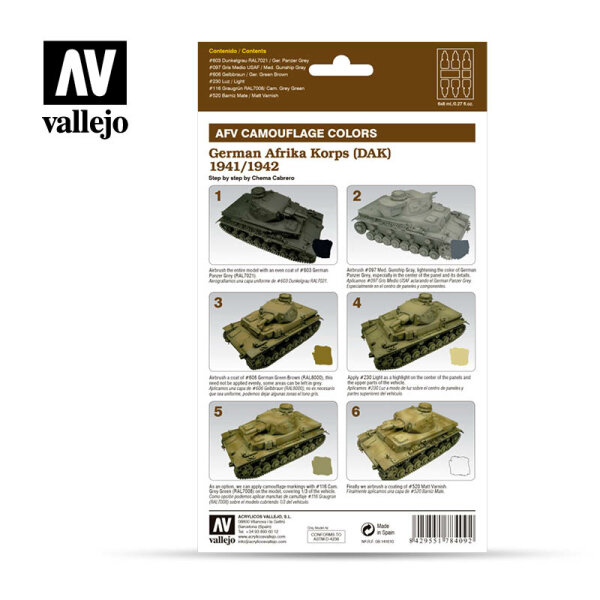 Vallejo Model Air: German Afrika Korps (DAK) 1941/1942 Set